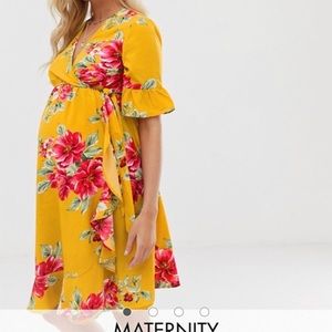 Maternity wrap dress